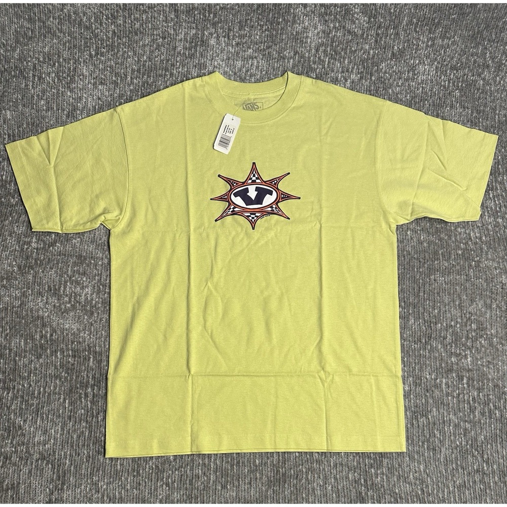 Vans Star Checker T-shirt Canary Yellow Medium NWT